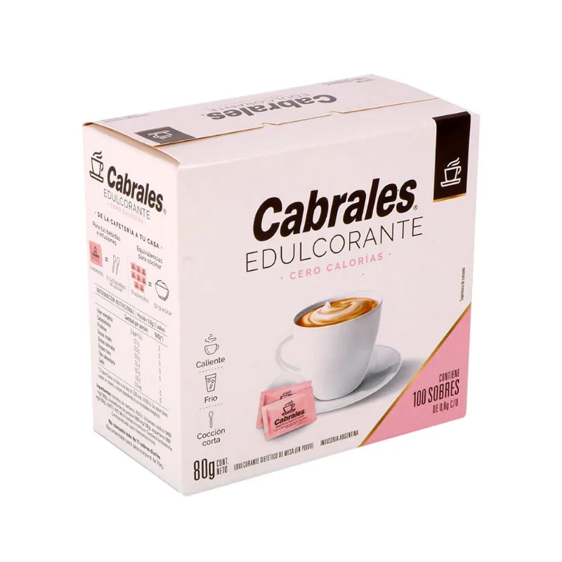 Edulcorante Cabrales Sobres X80gr