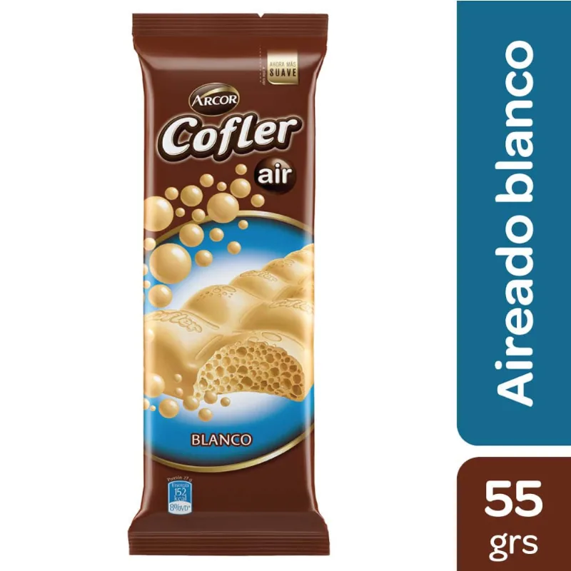 Chocolate Cofler Aireado Blanco 55 Gr