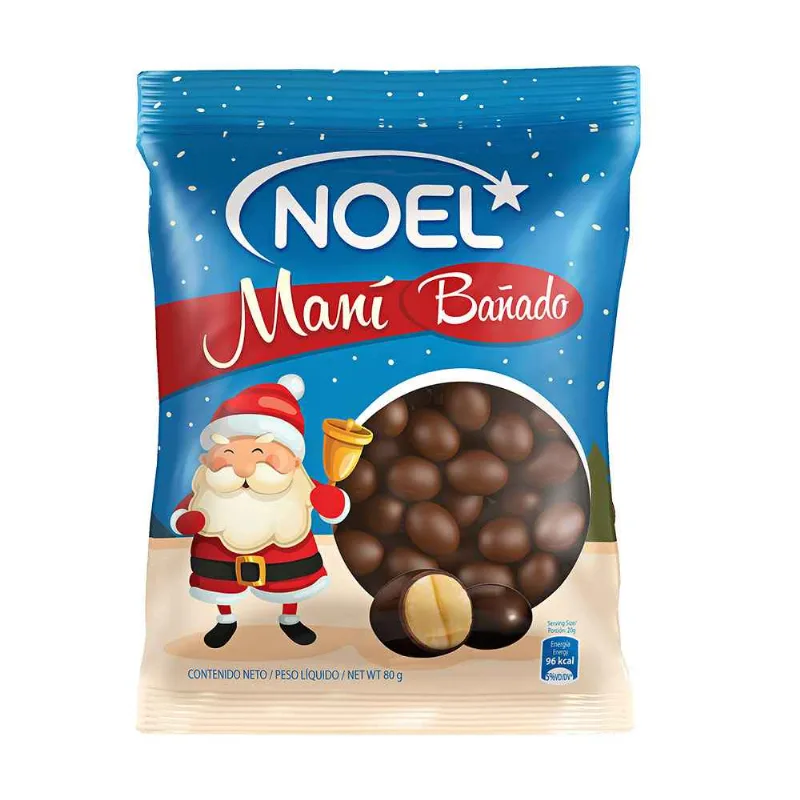 Confite De Maní Sabor A Chocolate Noel X80g