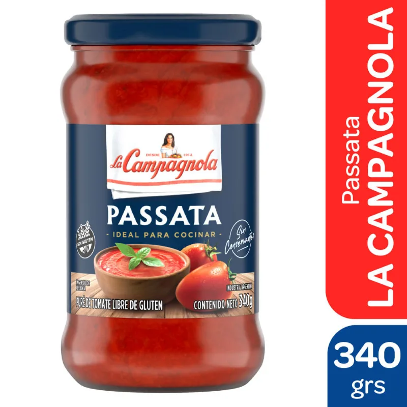 Salsa Passata De Tomate X 340 Grs La Campagnola
