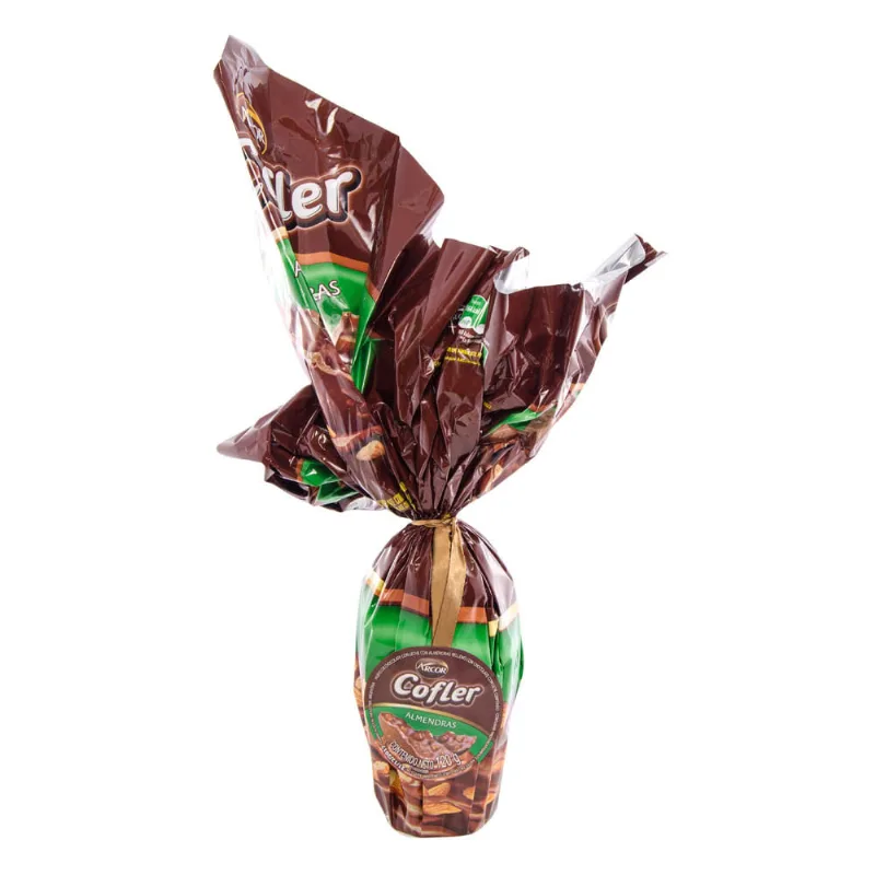 Huevo De Pascua Cofler Chocolate Negro Con Almendras Paquete 120 Gr