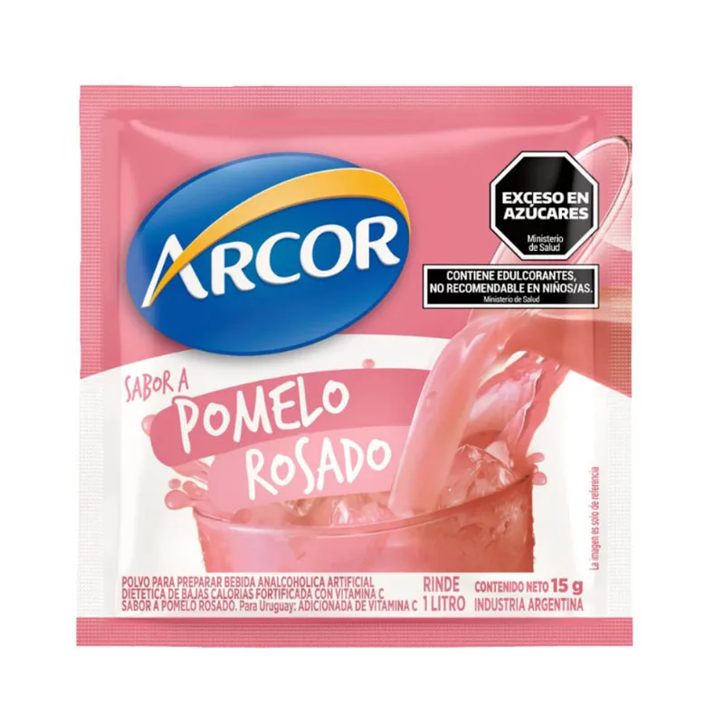 Jugo en Polvo Sabor Pomelo Rosado 15 Grs Arcor