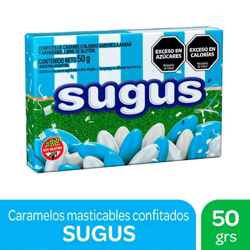 Caramelos Masticables Confitados Sabor Ananá y Arándano 50 Grs Sugus Caramelos Confitados Mundial X 50 Grs Sugus
