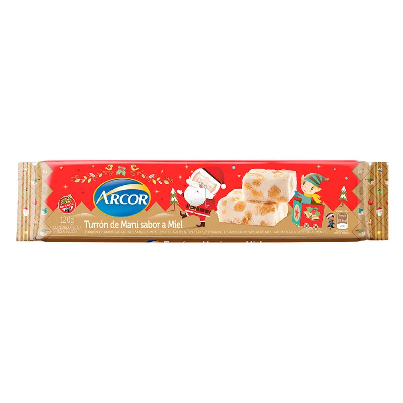 Turrón Arcor De Maní Sabor A Miel X 120 Gr Paquete