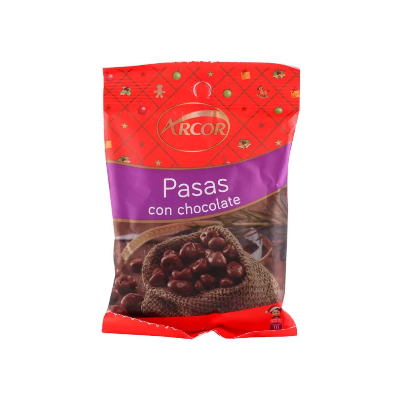 Pasas De Uva Arcor Con Chocolate Paquete 100 Gr