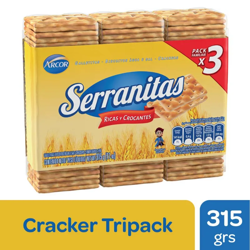 Galletitas De Agua Serranitas 315 Gr