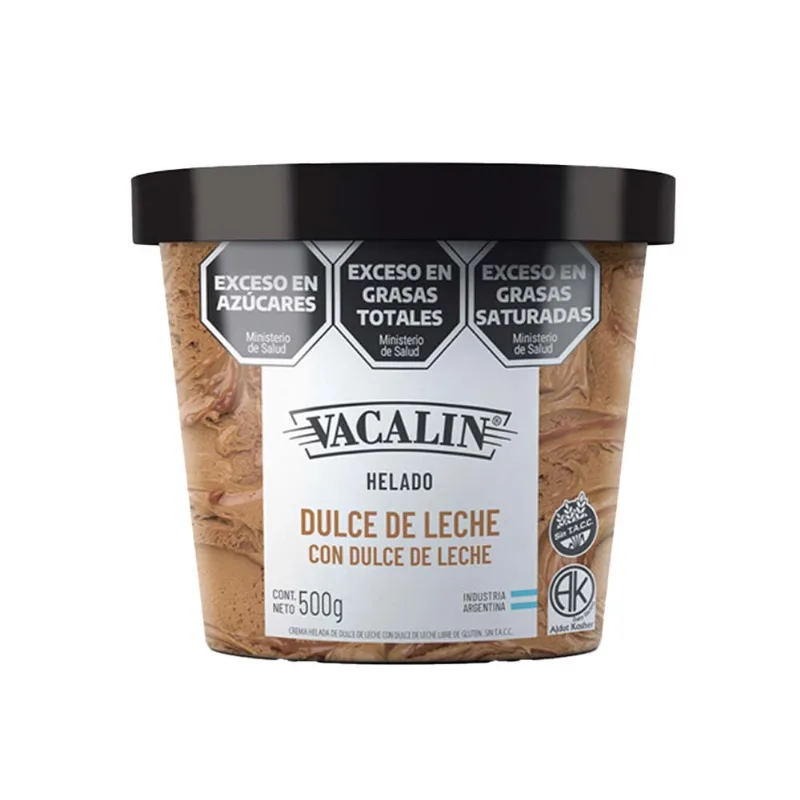 Helado Pote Vacalin De Dulce De Leche Con Ddl