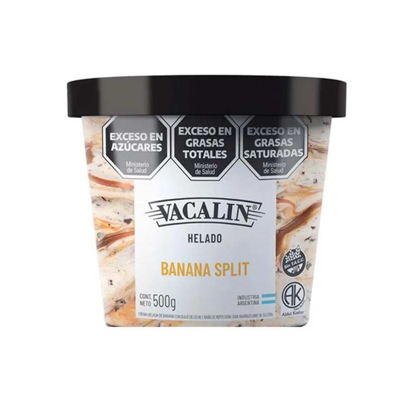 Helado Pote Vacalin De Banana Split X500g