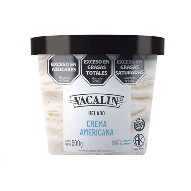 Helado Pote Vacalin De Crema Americana X500g