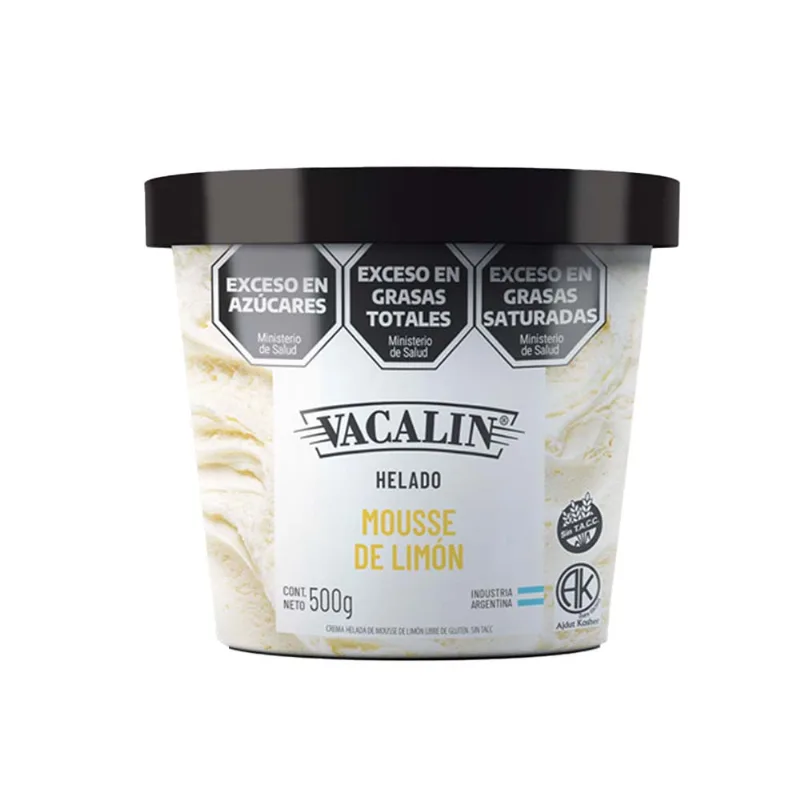 Helado Pote Vacalin De Mousse De Limón X500g