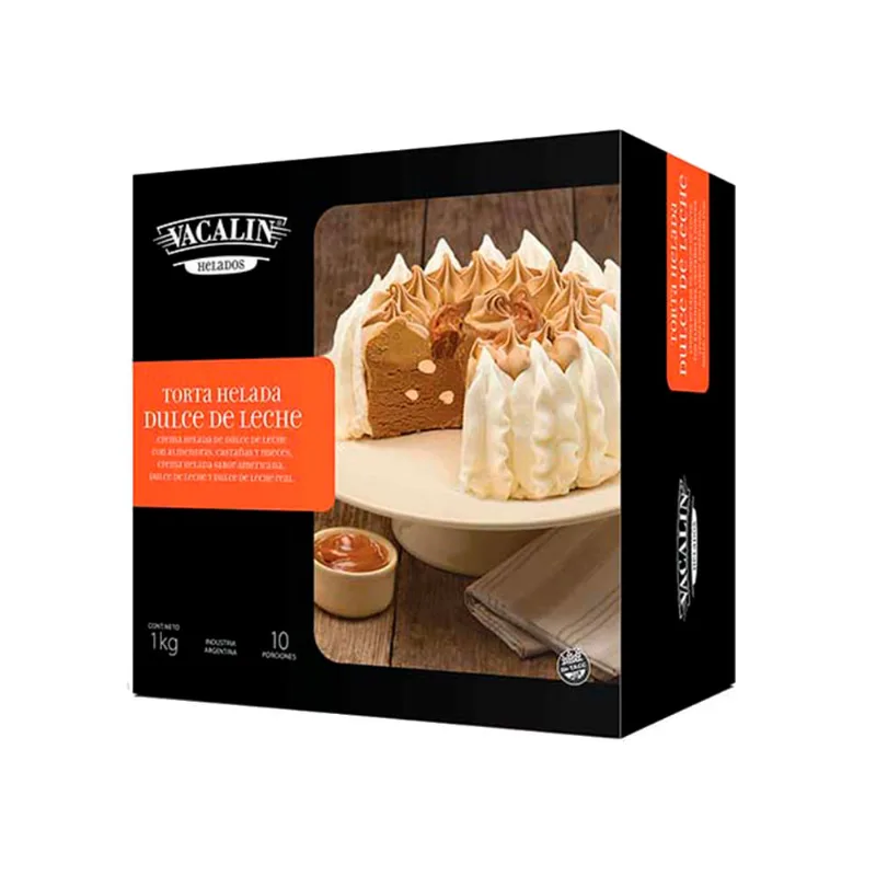 Torta Helada Dulce De Leche Vacalín X 1 Kg