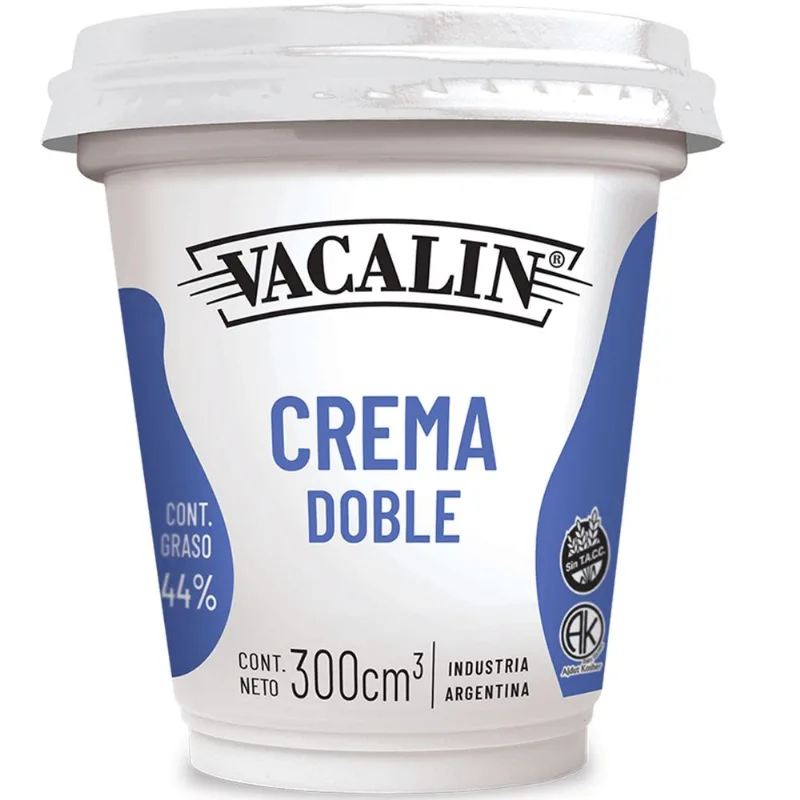 Crema de leche doble Vacalin pote 300 ml