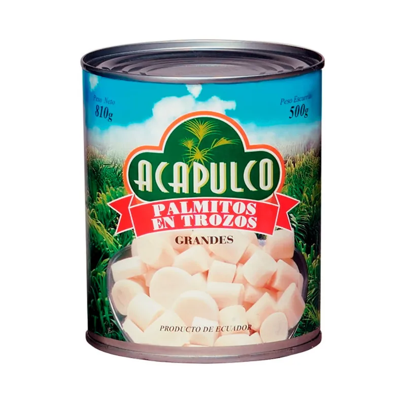 Palmitos en Trozos Grandes 810 Grs Acapulco