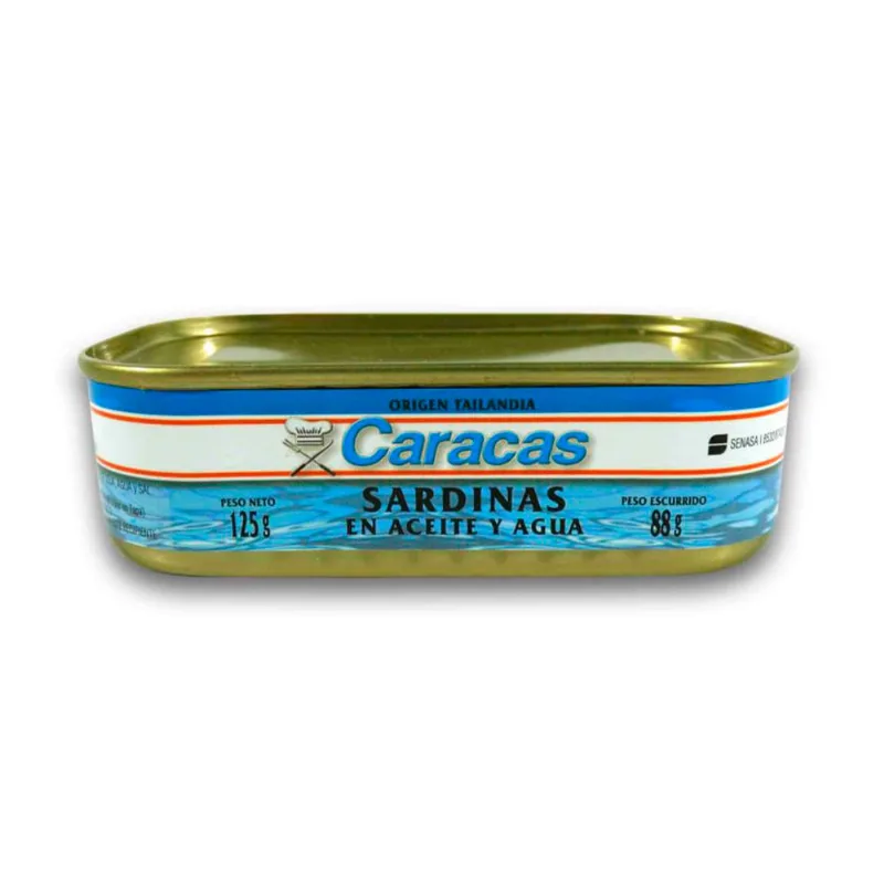 Sardinas en Aceite y Agua 125 Grs Caracas