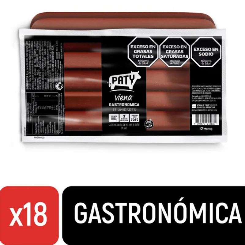 Salchichas Paty viena gastronómica 18 u.