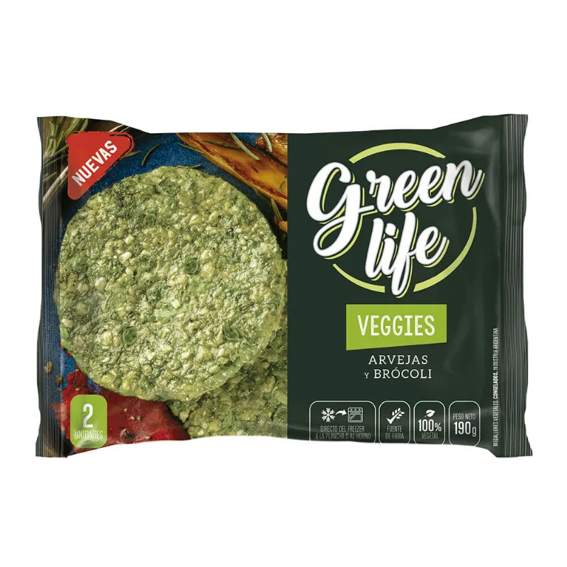Medallon Arveja Y Broc Green Life X 190g Medallon Arveja Y Brocoli Green Life X 190g