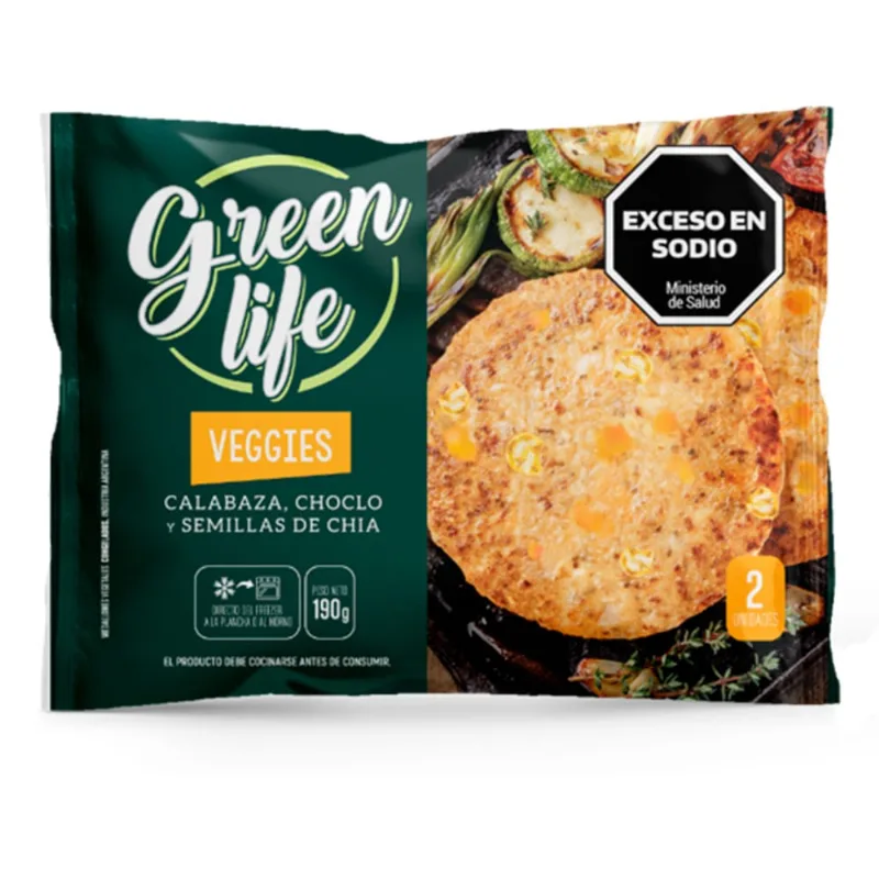 Medallón veggies Green life de calabaza y choclo 190 g.