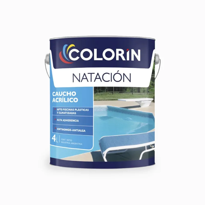Pintura para Piletas Caucho Acrílico Natación blanco 4 Lts Blanco