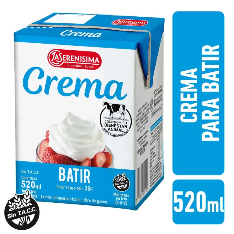 Crema para Batir 520 Ml La Serenisima
