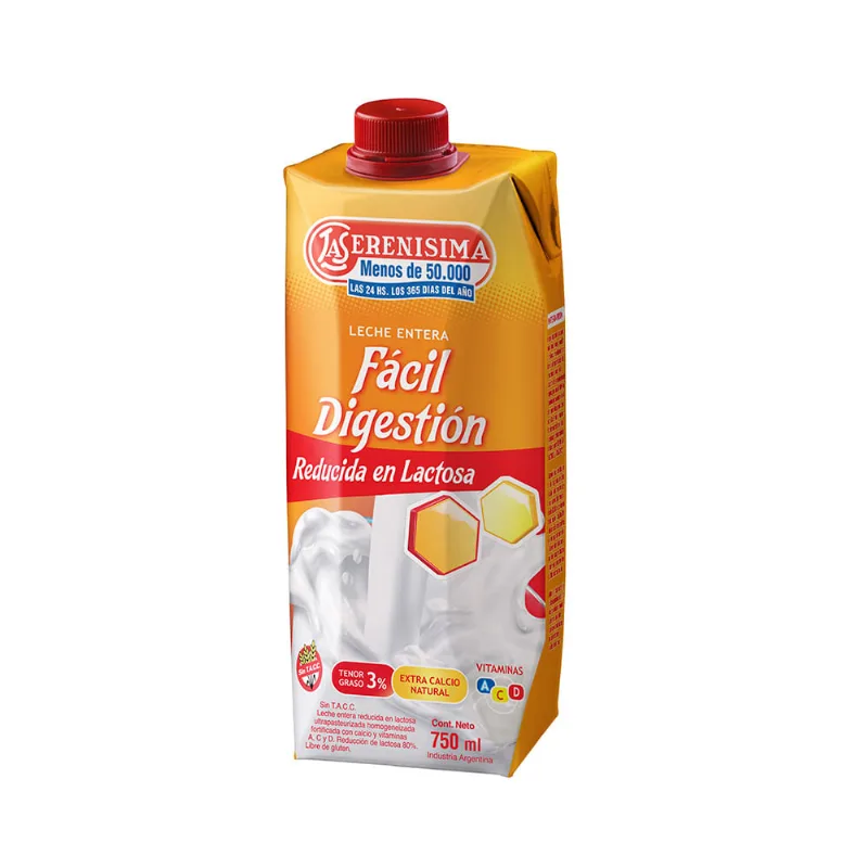Leche Entera La Serenisima Reducida En Lactosa Leche Entera La Serenísima Reducida En Lactosa 750 Ml