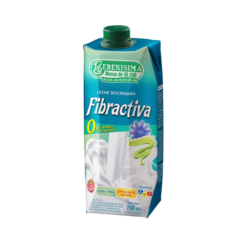 Leche Descremada La Serenisima Con Fibractiva Leche Descremada La Serenísima Con Fibractiva 750 Ml