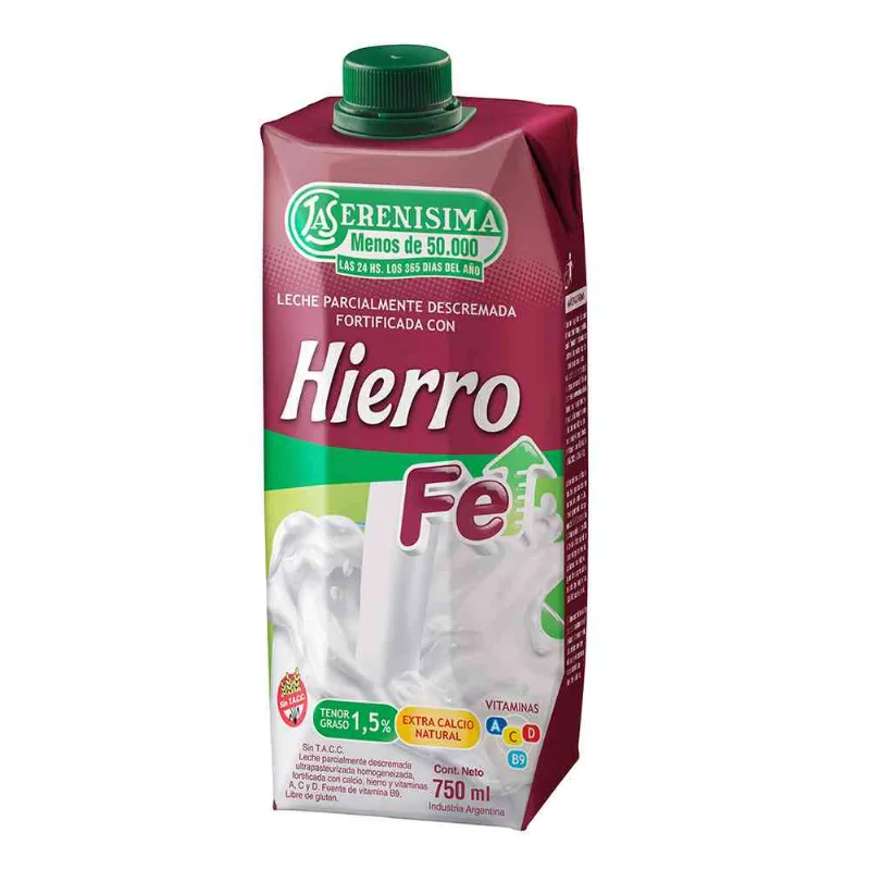 Leche Descremada La Serenisima Con Hierro Leche Descremada La Serenísima Con Hierro 750 Ml