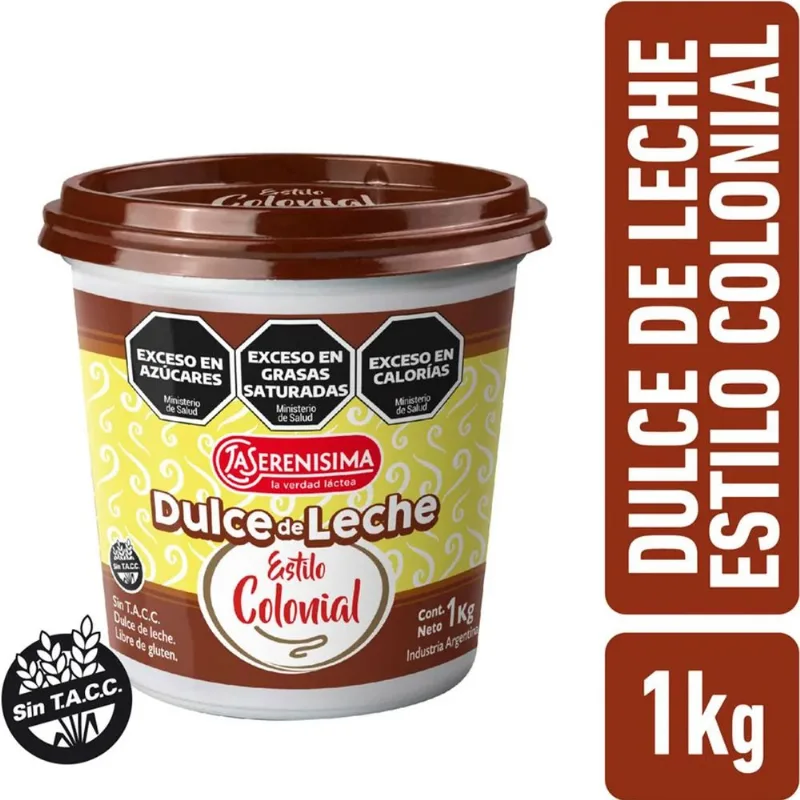 Dulce de leche La serenisima colonial 1 kg.