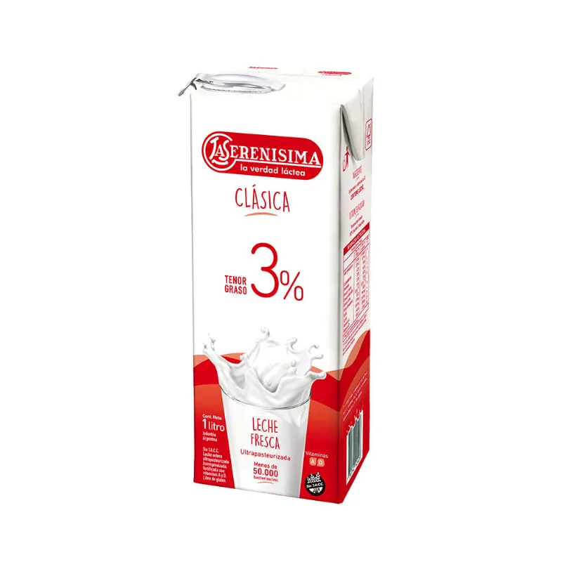 Leche Entera La Serenisima U.a.t. Fortificada Con Vitaminas Con Azúcar Leche Entera Uat La Serenísima Fortificada 200 Cc