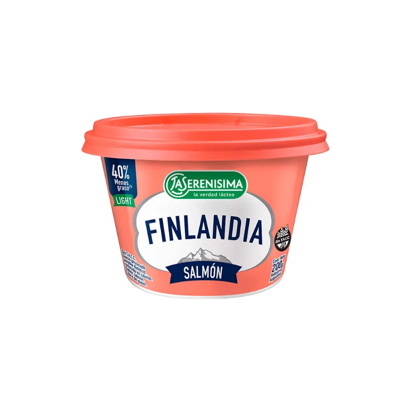 Queso Untable La Serenisima Finlandia Light - Salmón X 200grs Queso Untable La Serenísima Finlandia Light 200 Gr