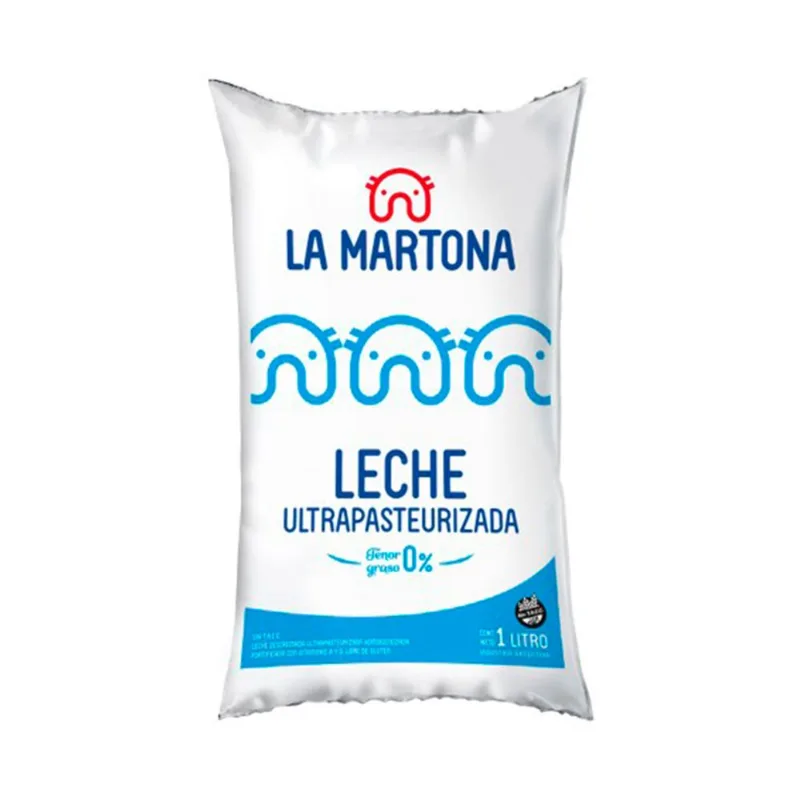Leche ultra descremada La martona 0 sachet 1 lt.