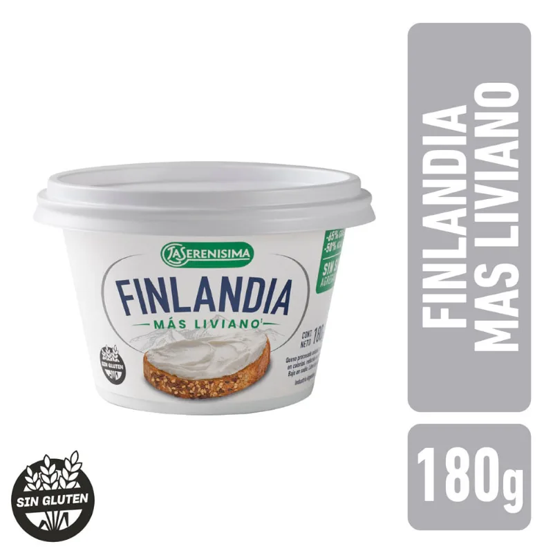 Queso La Serenisima Finlandia Reducido En Calorías 180g Queso Untable Mas Liviano 180 Grs x 1 Un Finlandia
