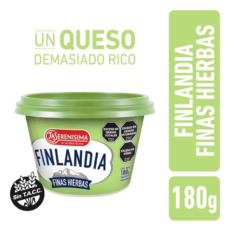 Queso Untable Finlandia Finas Hierbas 180gr