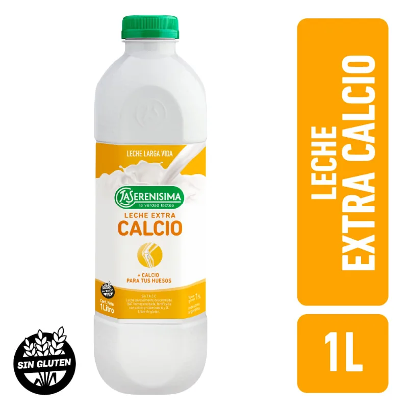 Leche descremada La Serenísima extra calcio 1 l.