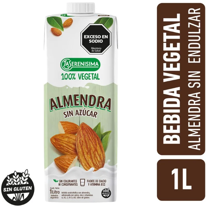 Alimento veg beb La Serenísima almendra s azúcar 1000 cc Alimento veg. beb. La Serenísima almendra s azúcar 1000 cc.