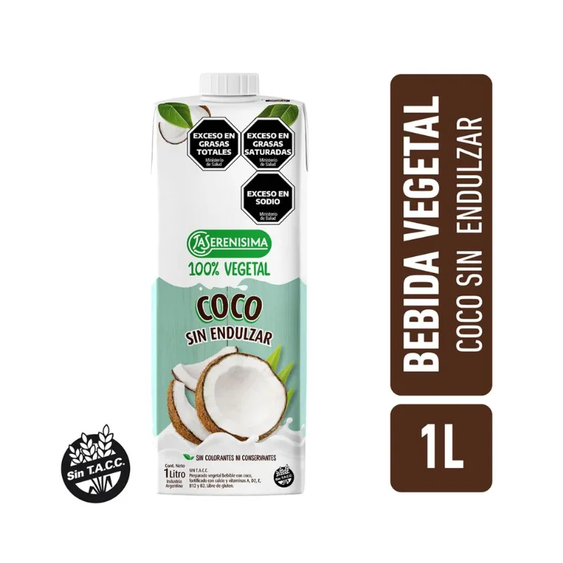 Alimento bebible vegetal La serenísima sabor coco 1 lt.