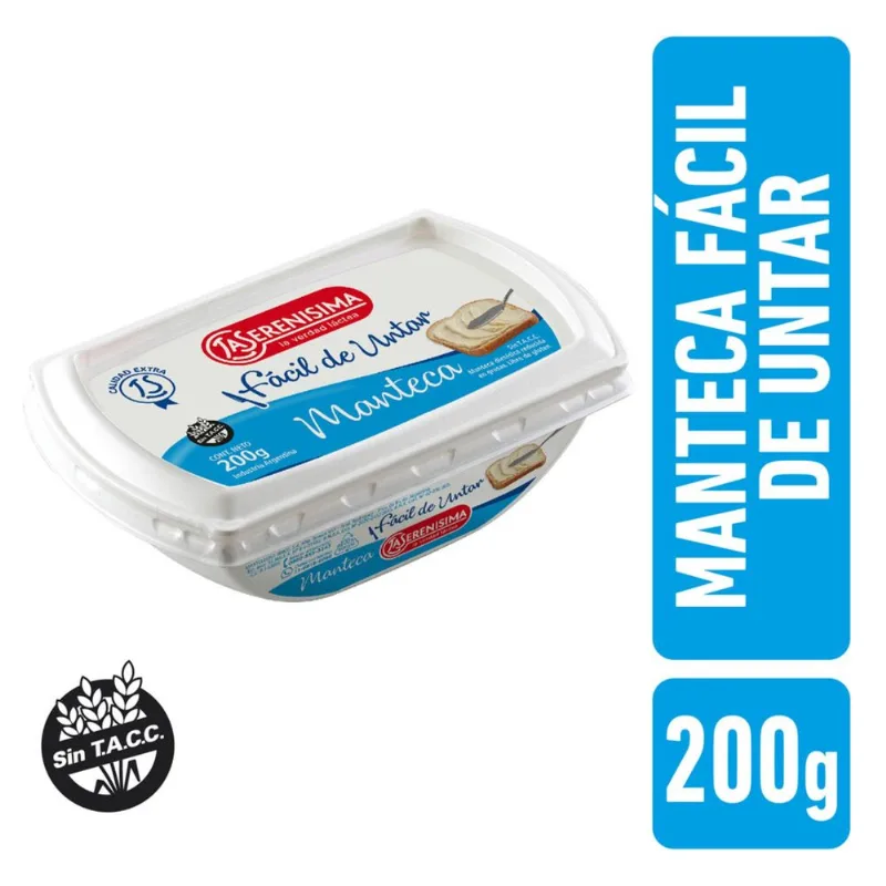 Manteca fácil de untar La Serenísima 200 g.