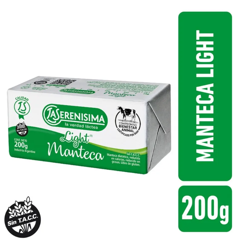 Manteca La serenisima light 200 g.