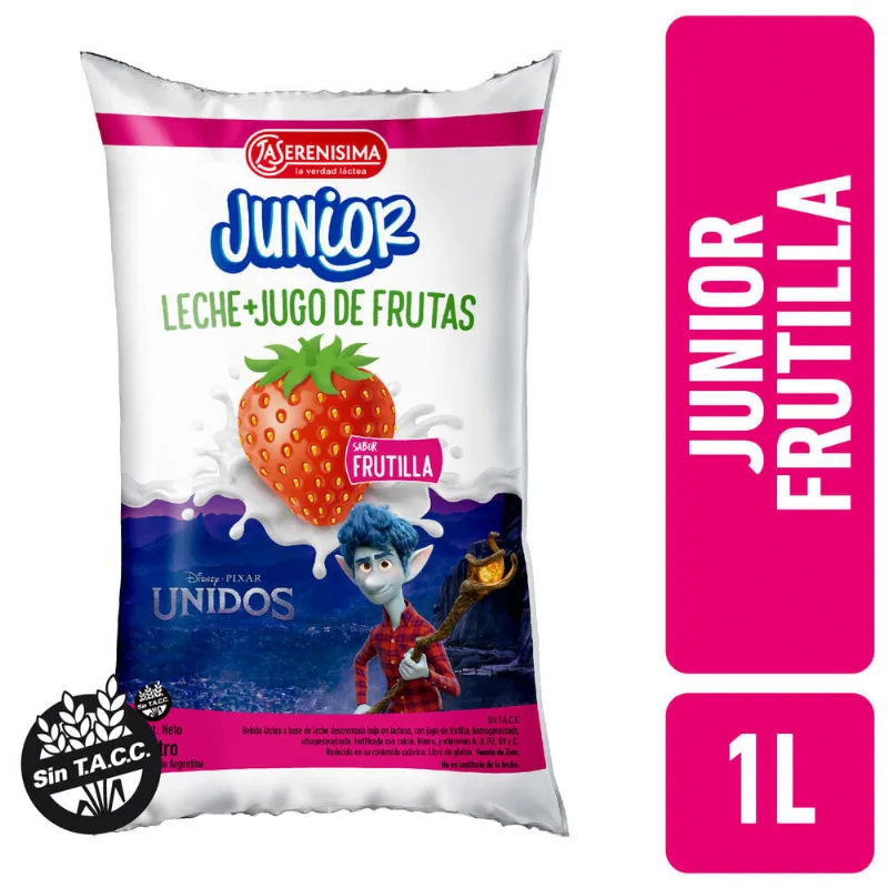 Bebida láctea La Serenísima frutilla junior sachet 1 l.