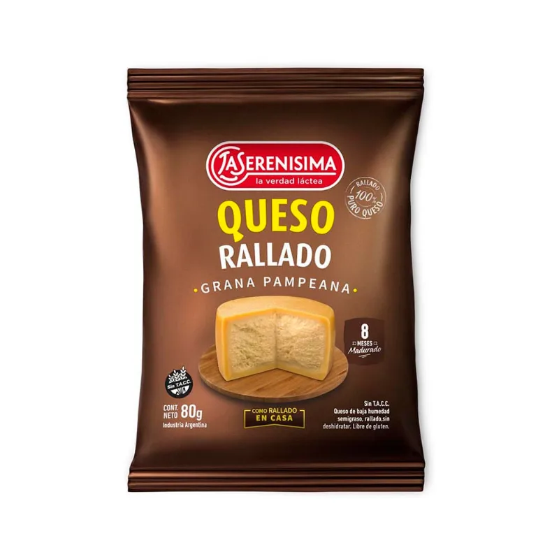 Queso La Serenisima Grana Padana X 80 Gr