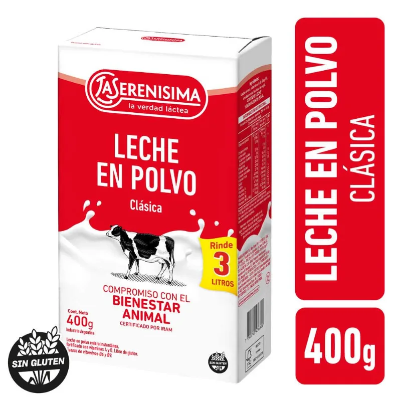 Leche en Polvo Clásica 400 Grs La Serenisima