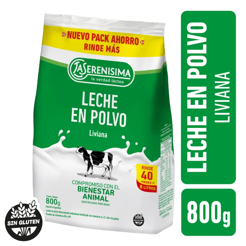 Leche en Polvo La Serenisima Descremada 800 grs
