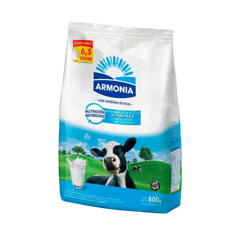 Leche En Polvo Armonia Vit E 800g