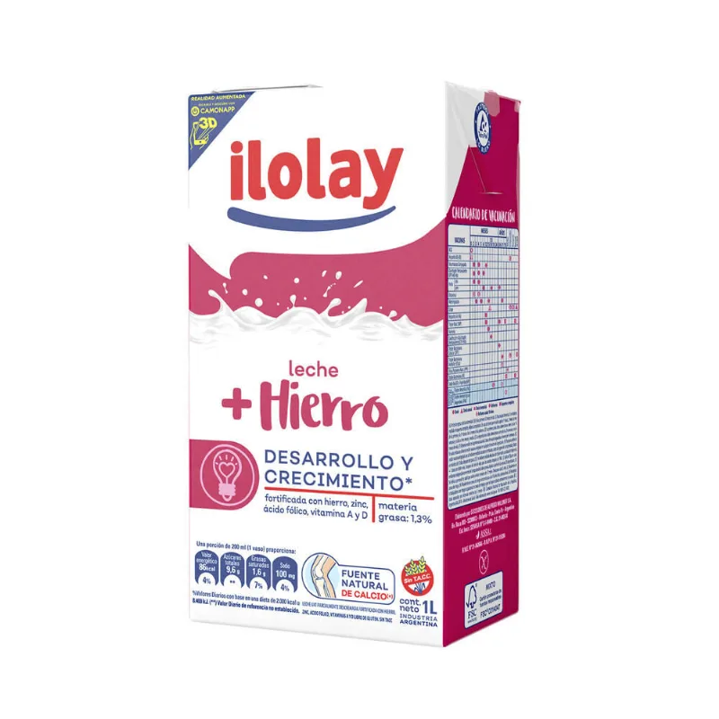 Leche larga vida Ilolay + hierro 1 l.