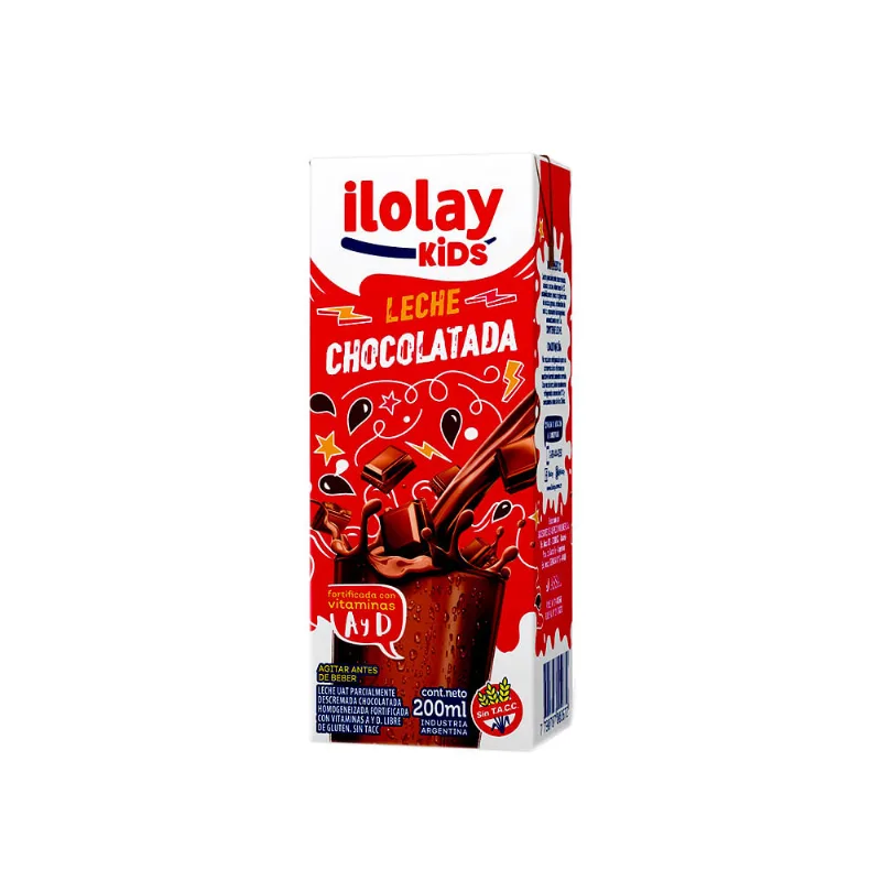 Leche Chocolatada Ilolay Kids X 200ml Leche Chocolatada Ilolay Kids 200 Ml