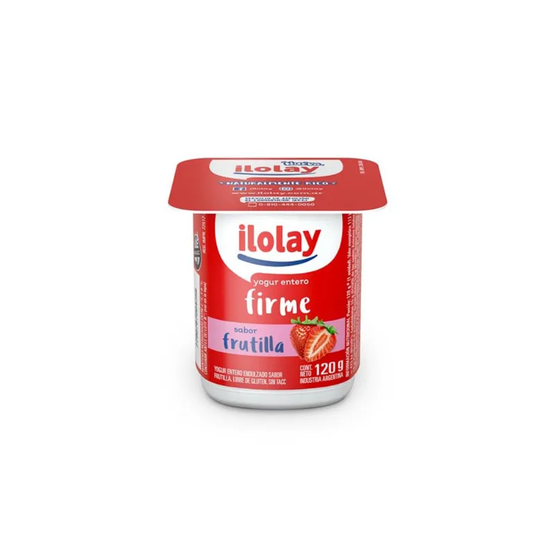 Yogur Firme Ent Ilolay Frut 120g Yogurt Ilolayfirme Entero Ilolay Frutilla 120 Gr