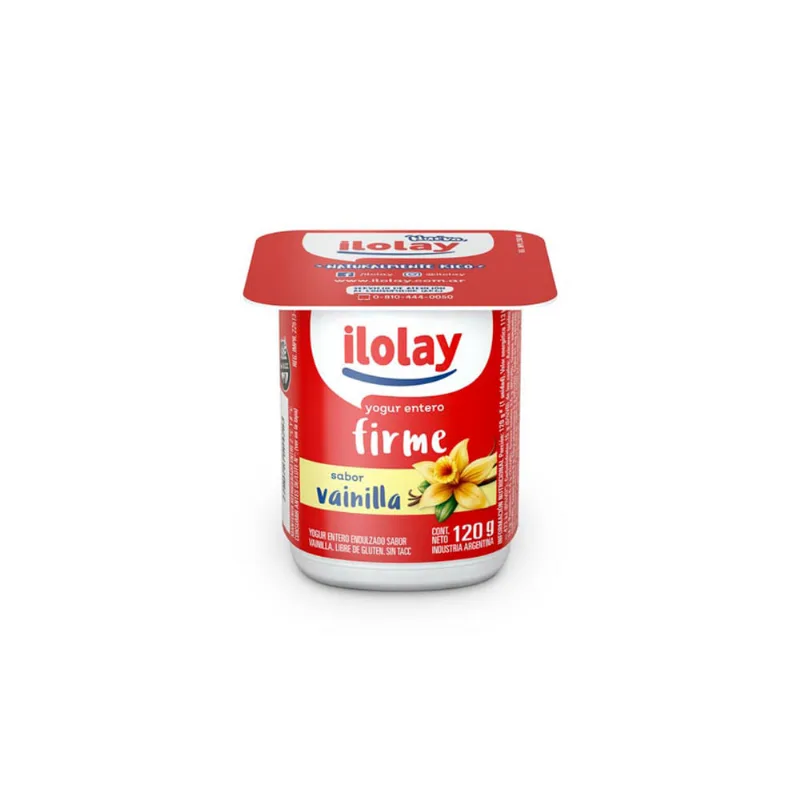 Yogur Firme Ent Ilolay Vain 120g Yogurt Ilolay Firme Entero Vainilla 120 Gr