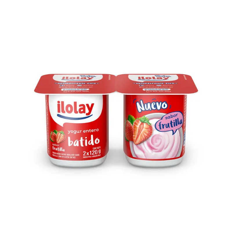 Yogur Batido Ent Ilolay Frut 2 X 240g