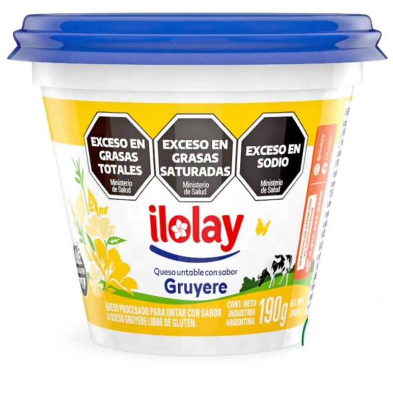 Queso untable Ilolay gruyere en pote 190 grs