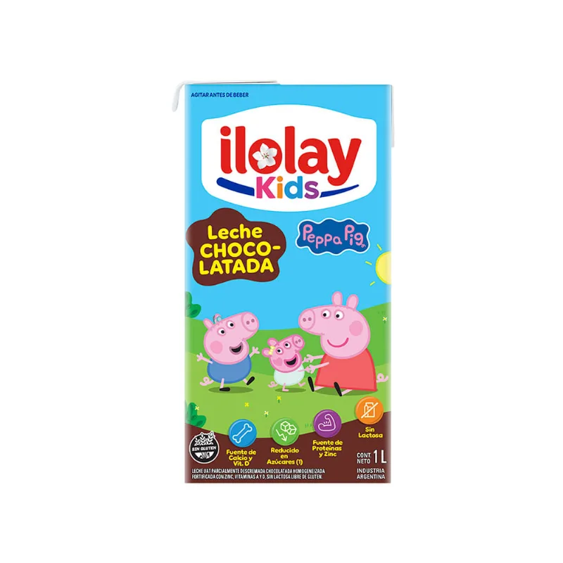 Leche Chocolatada Deslactosado Kids X 1 L Ilolay
