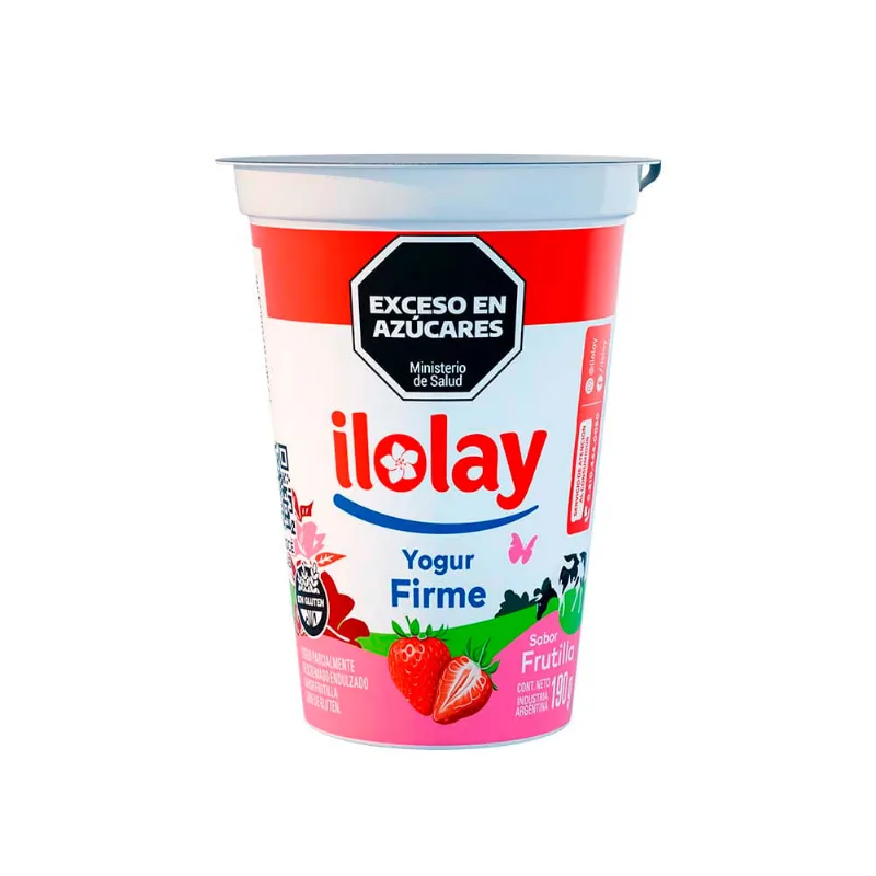 Yogur Firme Sabor Frutilla Entero 190 Grs Ilolay Yogur Firme Frutilla X 190 Gr Ilolay